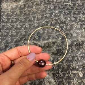 Tahitaian pearl gold fill bracelet